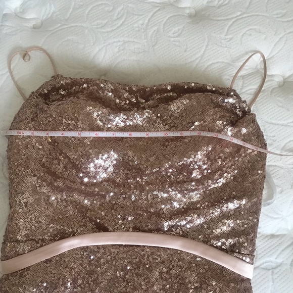 Christina Wu rose gold sequin gown - Picture 9 of 9